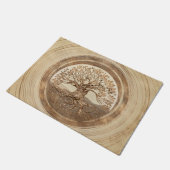Levensboom - Yggdrasil Pastel Gold Deurmat (Schuin)