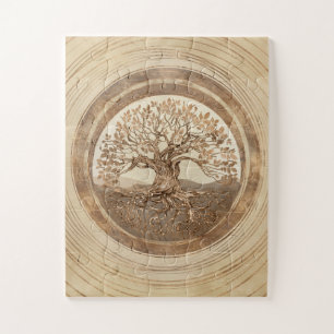 Levensboom - Yggdrasil Pastel Gold Legpuzzel