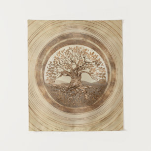 Levensboom - Yggdrasil Pastel Gold Wandkleed