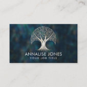 Levensboom - Yggdrasil Pearl op Abalone Shell Visitekaartje (Voorkant)