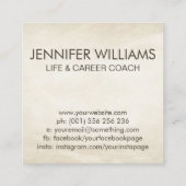 Levensboom - Yggdrasil - Regenboogbladeren Vierkante Visitekaartje (Achterkant)