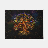 Levensboom - Yggdrasil - Regenboogwervelkolom Deurmat (Voorkant)
