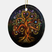 Levensboom - Yggdrasil - Regenboogwervelkolom Keramisch Ornament (Links)