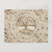 Levensboom - Yggdrasil Runic Pattern Briefkaart (Voorkant)