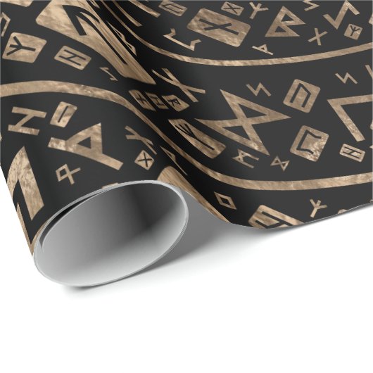 Levensboom - Yggdrasil Runic Pattern Cadeaupapier (Rol Hoek)