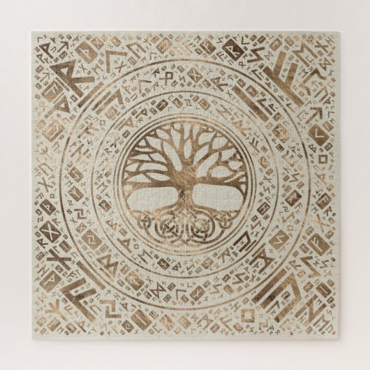 Levensboom - Yggdrasil Runic Pattern Legpuzzel (Verticaal)