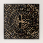 Levensboom - Yggdrasil Runic Pattern Legpuzzel (Horizontaal)