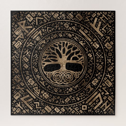 Levensboom - Yggdrasil Runic Pattern Legpuzzel (Verticaal)
