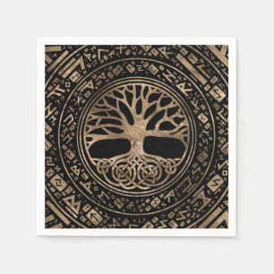 Levensboom - Yggdrasil Runic Pattern Servet