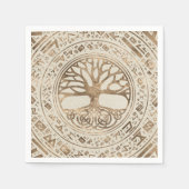 Levensboom - Yggdrasil Runic Pattern Servet (Voorkant)