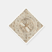 Levensboom - Yggdrasil Runic Pattern Servet (Hoek)