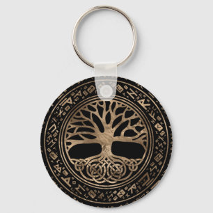 Levensboom - Yggdrasil Runic Pattern Sleutelhanger