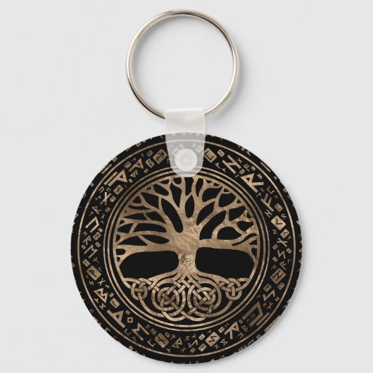 Levensboom - Yggdrasil Runic Pattern Sleutelhanger (Voorkant)