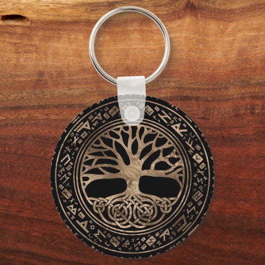 Levensboom - Yggdrasil Runic Pattern Sleutelhanger (Voorkant)