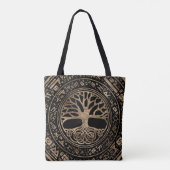 Levensboom - Yggdrasil Runic Pattern Tote Bag (Achterkant)