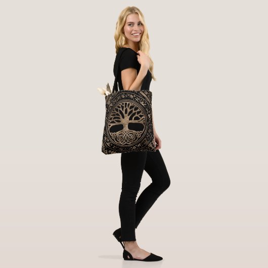 Levensboom - Yggdrasil Runic Pattern Tote Bag (Op model)