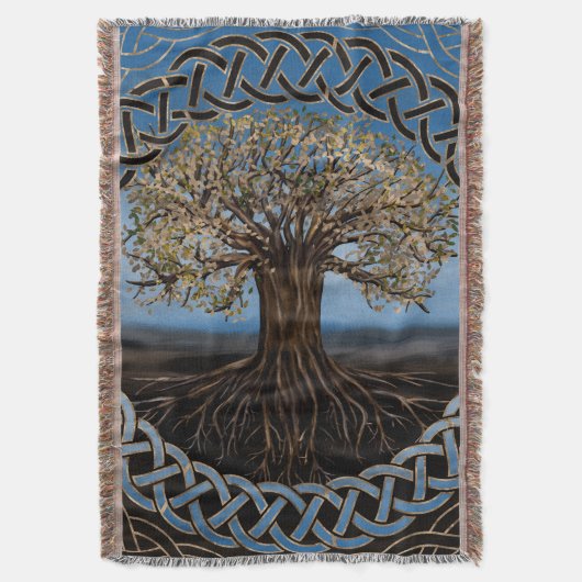 Levensboom - Yggdrasil-tekening Deken (Voorkant Verticaal)