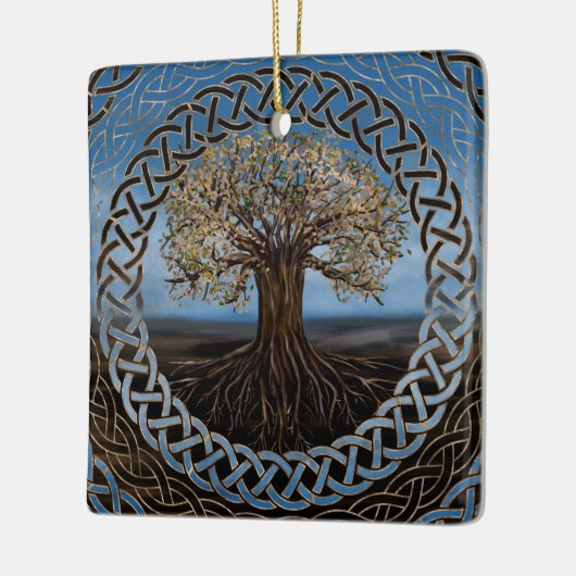 Levensboom - Yggdrasil-tekening Keramisch Ornament (Links)