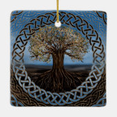 Levensboom - Yggdrasil-tekening Keramisch Ornament (Achterkant)