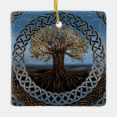 Levensboom - Yggdrasil-tekening Keramisch Ornament (Voorkant)