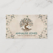 Levensboom - Yggdrasil - Turquoise Leaves Visitekaartje (Voorkant)