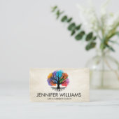 Levensboom - Yggdrasil - Waterverf inkt Visitekaartje (Staand voorkant)