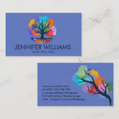 Levensboom - Yggdrasil - Waterverf inkt Visitekaartje (Voorkant / Achterkant)