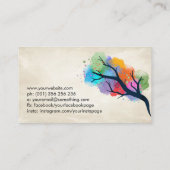 Levensboom - Yggdrasil - Waterverf inkt Visitekaartje (Achterkant)