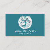 Levensboom - Yggdrasil - witte waterverf Visitekaartje (Voorkant)