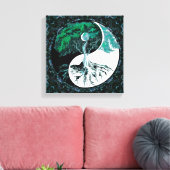 Levensboom Yin Yang maanlicht nacht Canvas Afdruk (Insitu (Woonkamer))