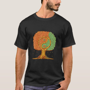 Levensboom Yin Yang Symbol Tao Taijitu Yoga Peac T-shirt