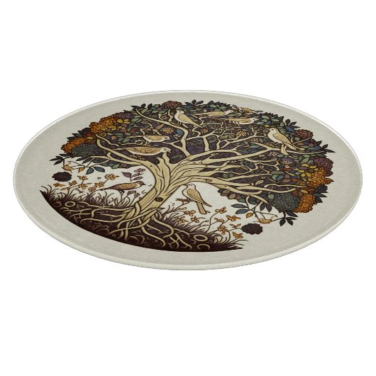 Levensboom, zangvogels snijplank (Hoek)