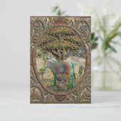 Levensboom Zebra Bedankkaart (Staand voorkant)