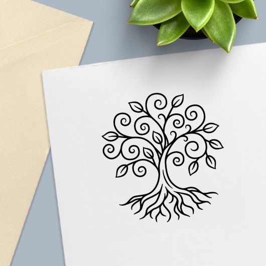 Levensboom Zelfinktende Stempel