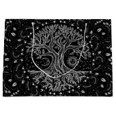 Levensboom - zwart-wit groot cadeauzakje (Voorkant)