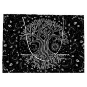 Levensboom - zwart-wit groot cadeauzakje (Achterkant)