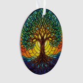 Levensboomornament 2025, Gebrandschilderd effect 1 Ornament (voorkant)