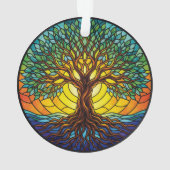 Levensboomornament 2025, Gebrandschilderd effect 1 Ornament (achterkant)