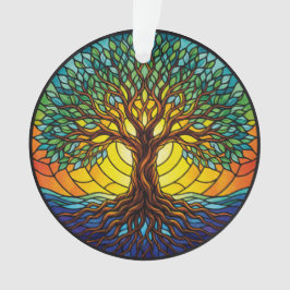 Levensboomornament 2025, Gebrandschilderd effect 1 Ornament