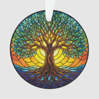 Levensboomornament 2025, Gebrandschilderd effect 1 Ornament