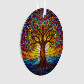 Levensboomornament 2025, Gebrandschilderd effect 2 Ornament (voorkant)