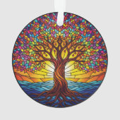 Levensboomornament 2025, Gebrandschilderd effect 2 Ornament (achterkant)