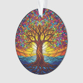 Levensboomornament 2025, Gebrandschilderd effect 2 Ornament (voorkant)