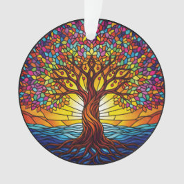 Levensboomornament 2025, Gebrandschilderd effect 2 Ornament