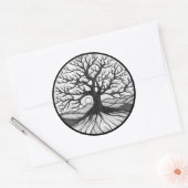 Levensboomstickers Ronde Sticker (Envelop)