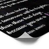 Levenscitaatgedicht, slechte dag met creatieve blo poster (Hoek)