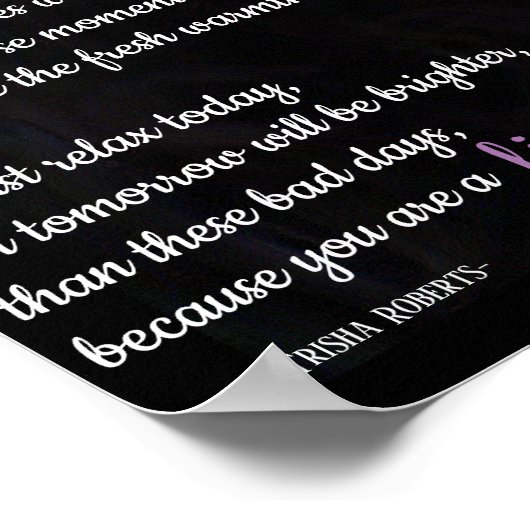 Levenscitaatgedicht, slechte dag met creatieve blo poster (Hoek)