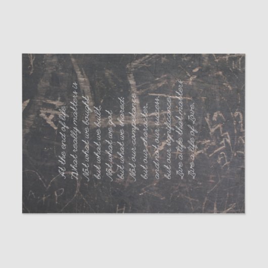 Levenscitaten Getextureerd Effect Woord Kunst Tissuepapier (Voorkant)