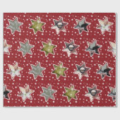 Levenscoach Aangepaste Foto Kerststerren Inpakpap Cadeaupapier (Vlak)