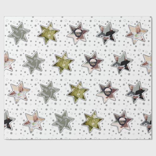 Levenscoach Aangepaste foto Kerststerren  Inpakpap Cadeaupapier (Vlak)